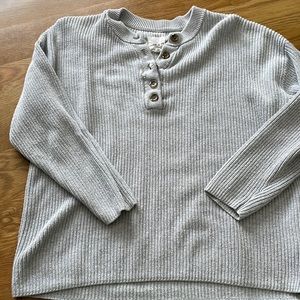 Aerie oversized Henley button sweater